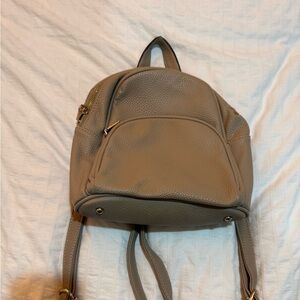 Mini Tan Leather Backpack
